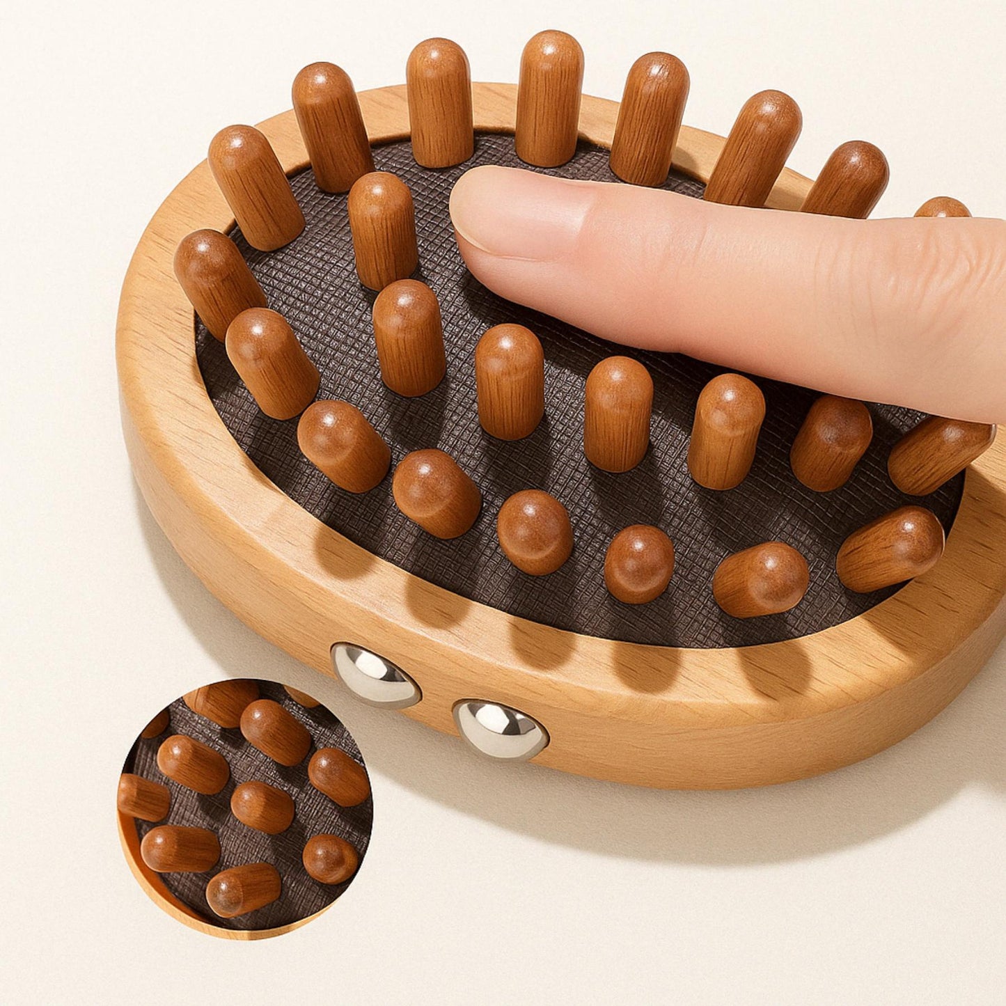 Brosse de Massage Anti-Cellulite – Soin Corps et Cuir Chevelu en Bois Naturel